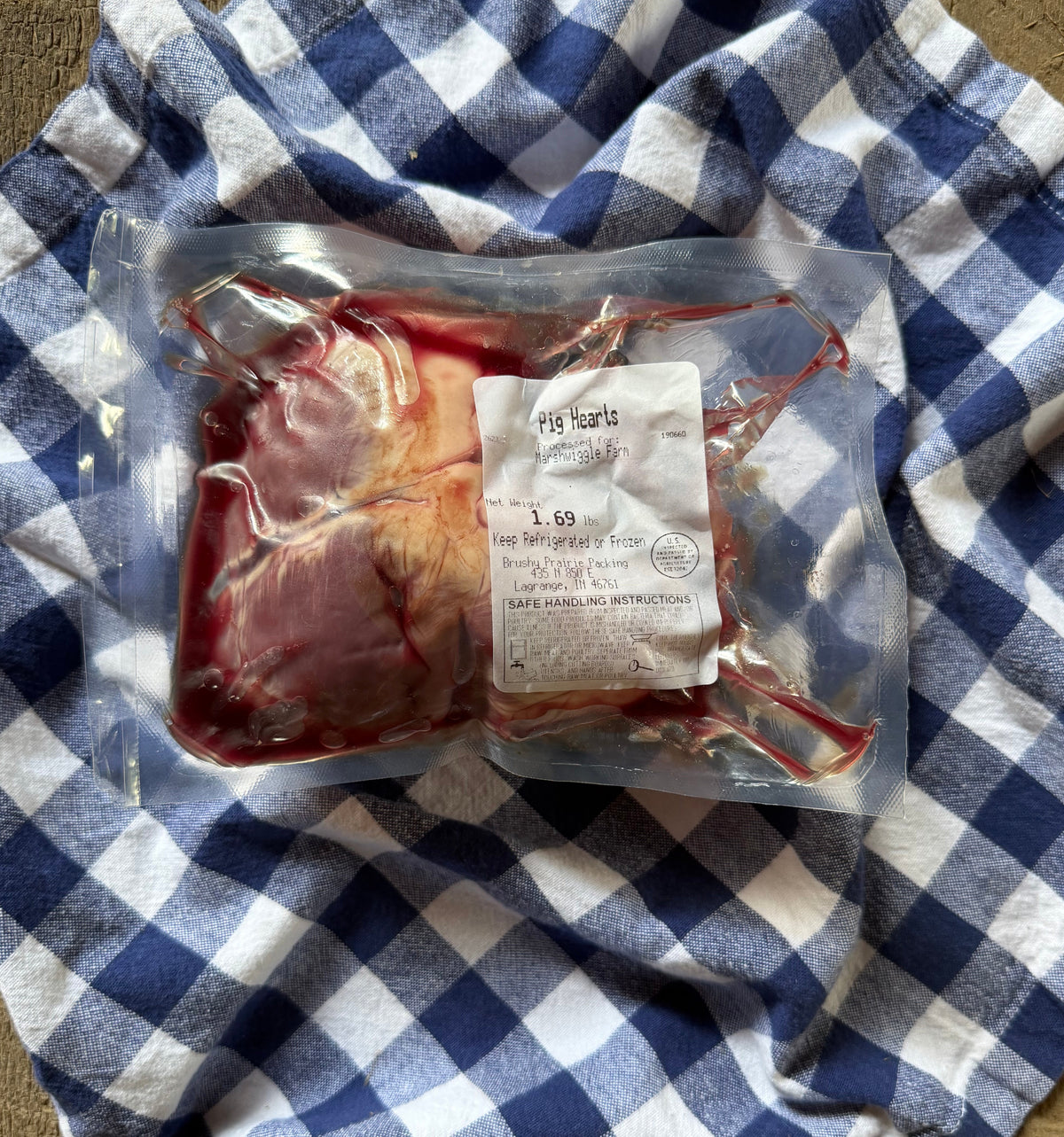 Low PUFA corn and soy free Pork Heart